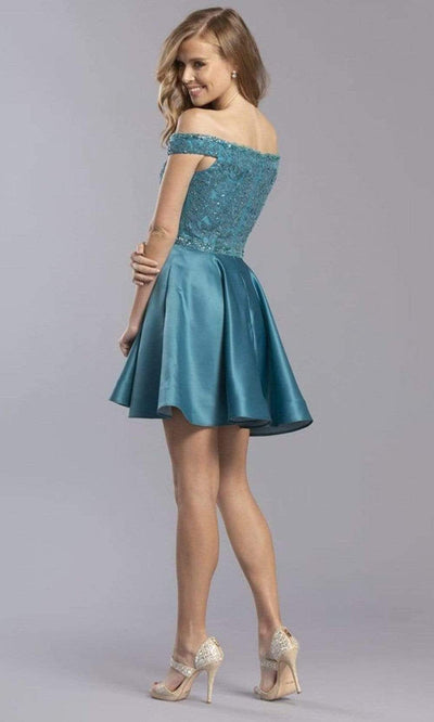 Trevi Collection - S2324 Lace Sweetheart Short Dress Cocktail Dresses