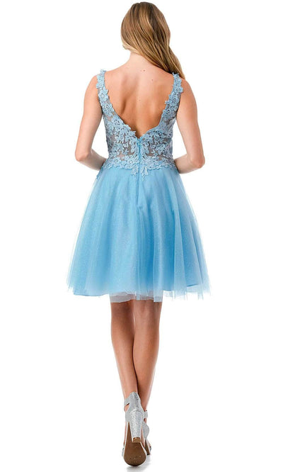 Trevi Collection S2739J -  V-Neck Homecoming Dress