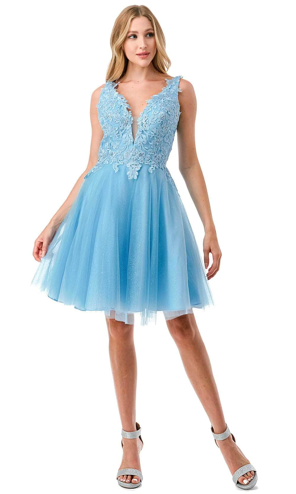 Trevi Collection S2739J -  V-Neck Homecoming Dress