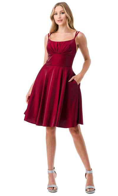 Trevi Collection S2741M - Wide Waistband Cocktail Dress