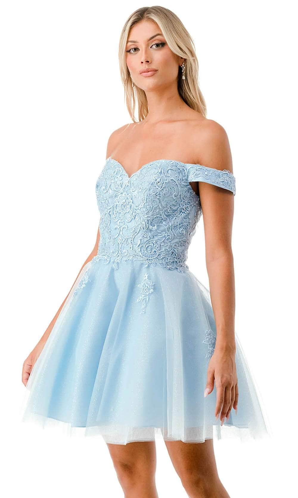 Trevi Collection S2752C - Layered Skirt Homecoming Dress