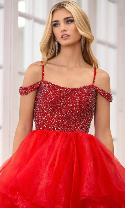 Ava Presley 28557 - Off Shoulder Ruffled Prom Gown Prom Dresses