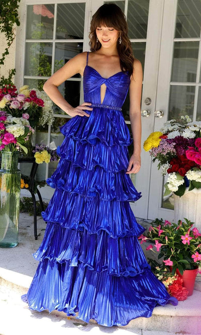 Ava Presley 29263 - Metallic Cutout Long Gown Evening Dresses