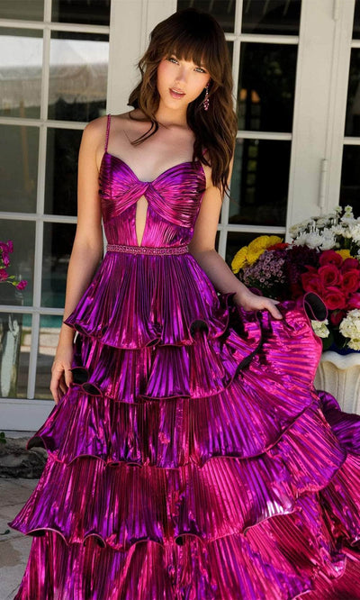 Ava Presley 29263 - Metallic Cutout Long Gown Evening Dresses