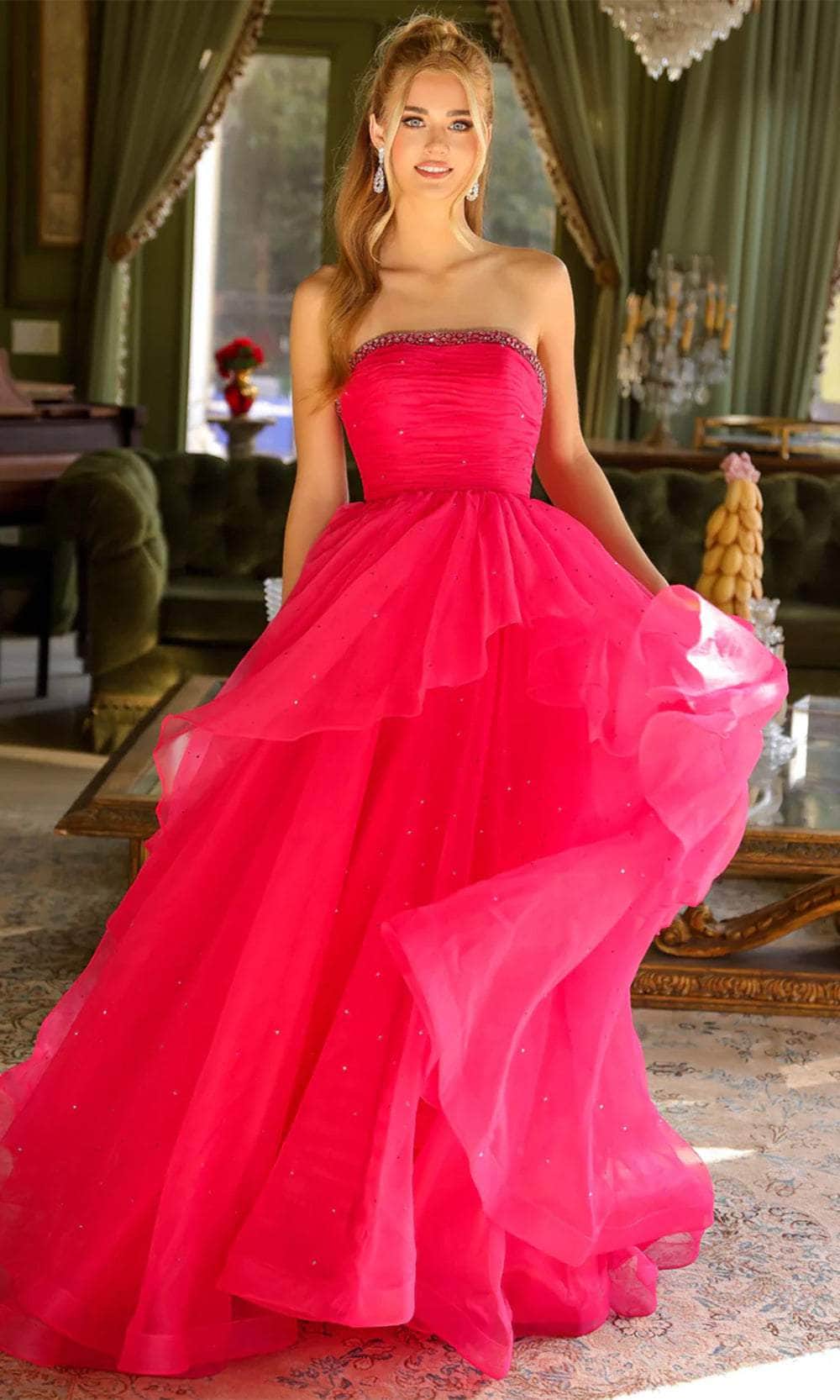 Ava Presley 29524 - Strapless Beaded Prom Gown Evening Dresses