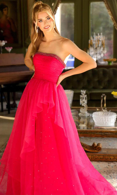 Ava Presley 29524 - Strapless Beaded Prom Gown Evening Dresses