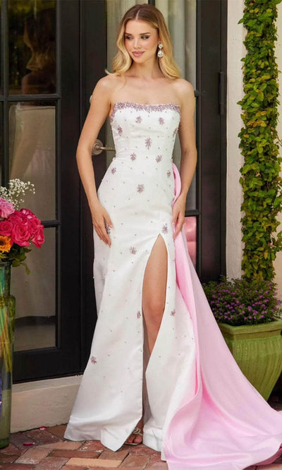 Ava Presley 40088 - Strapless Front Slit Prom Gown Prom Dresses