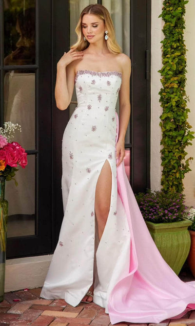 Ava Presley 40088 - Strapless Front Slit Prom Gown Prom Dresses