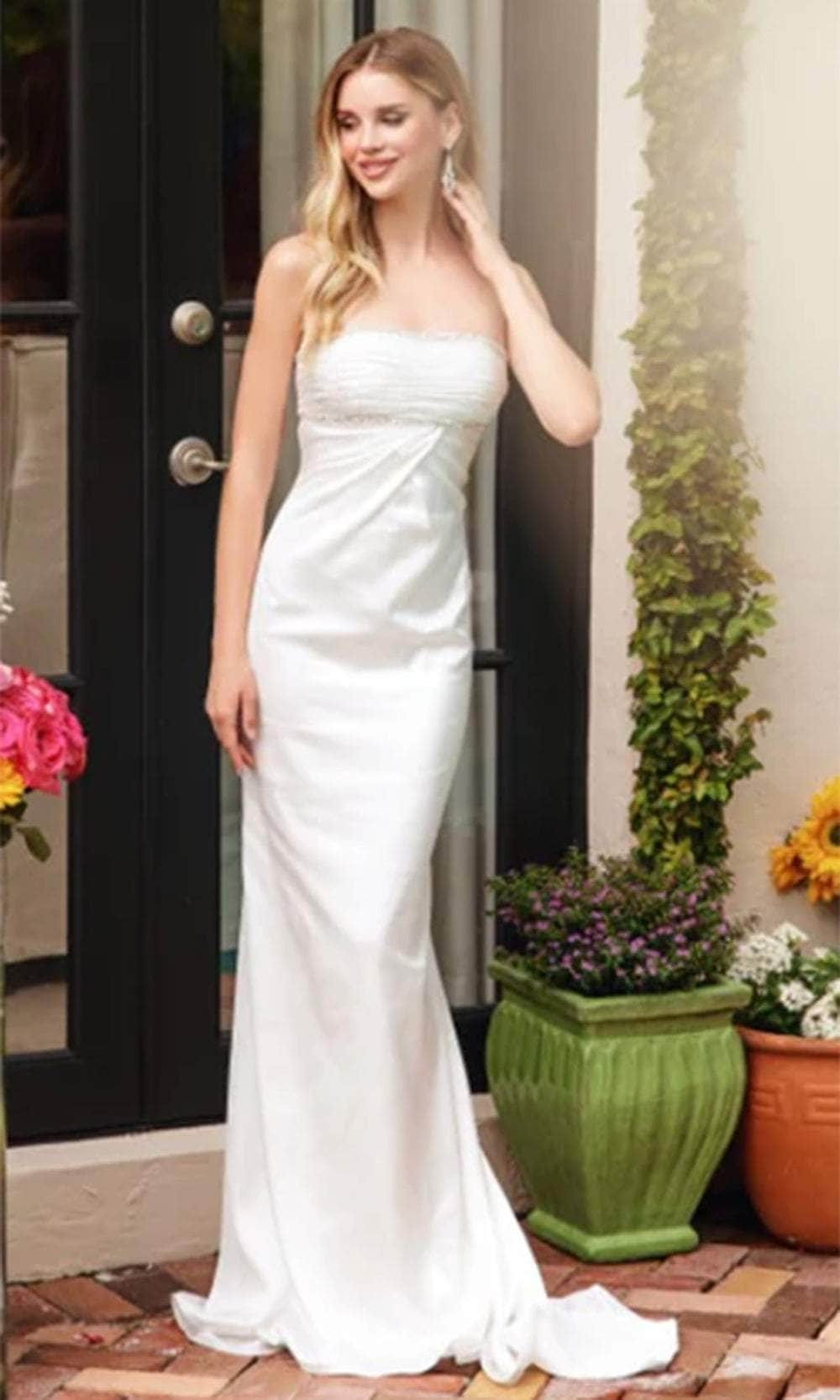 Ava Presley 47026 - Beaded Trim Cutout Prom Gown Wedding Dresses