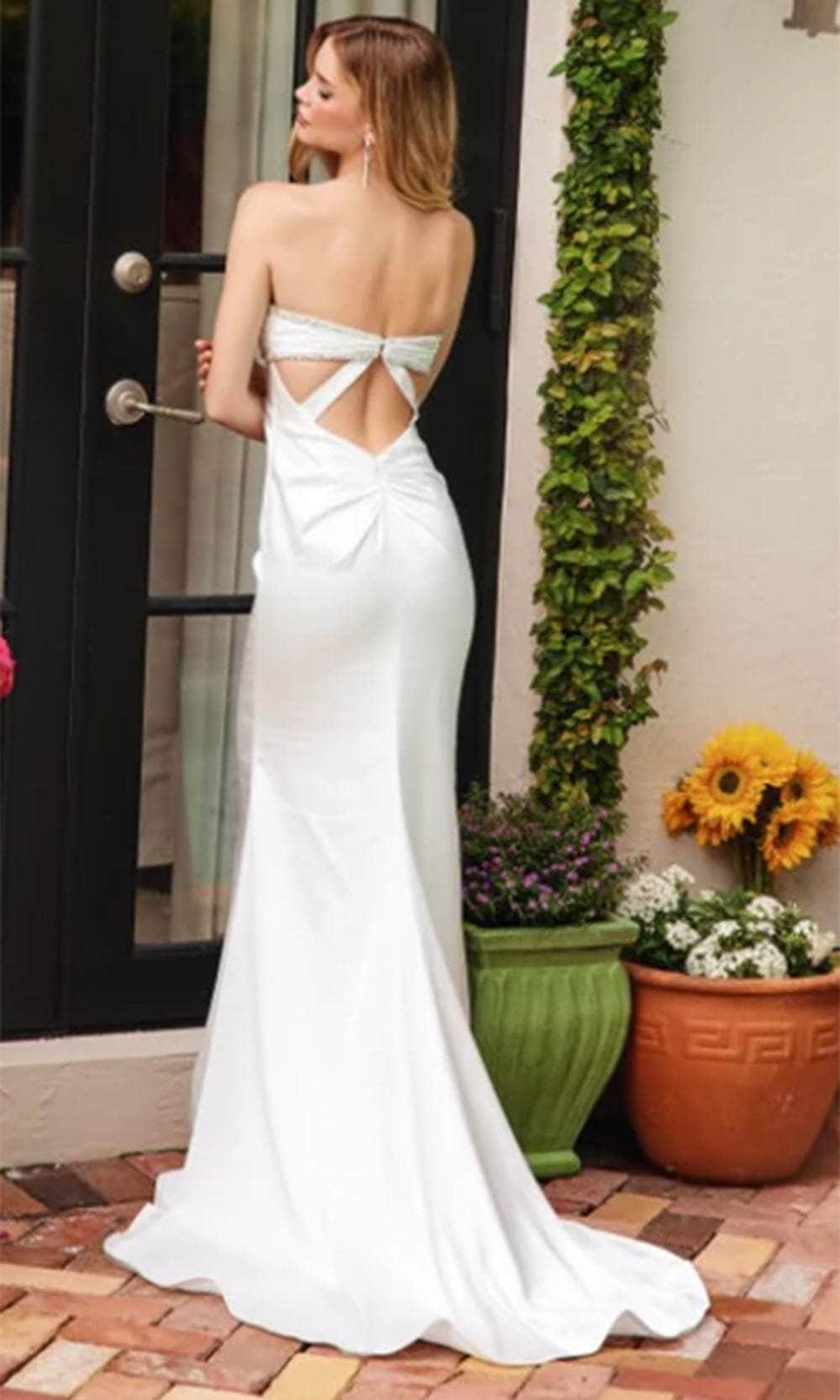 Ava Presley 47026 - Beaded Trim Cutout Prom Gown Wedding Dresses