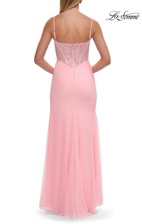 La Femme 33661 - Ruched Skirt Spaghetti Strap Prom Gown Prom Dresses