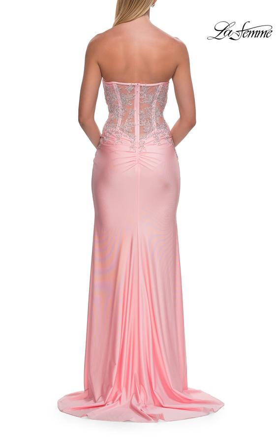 La Femme 33398 - Sweetheart Illusion Corset Prom Dress