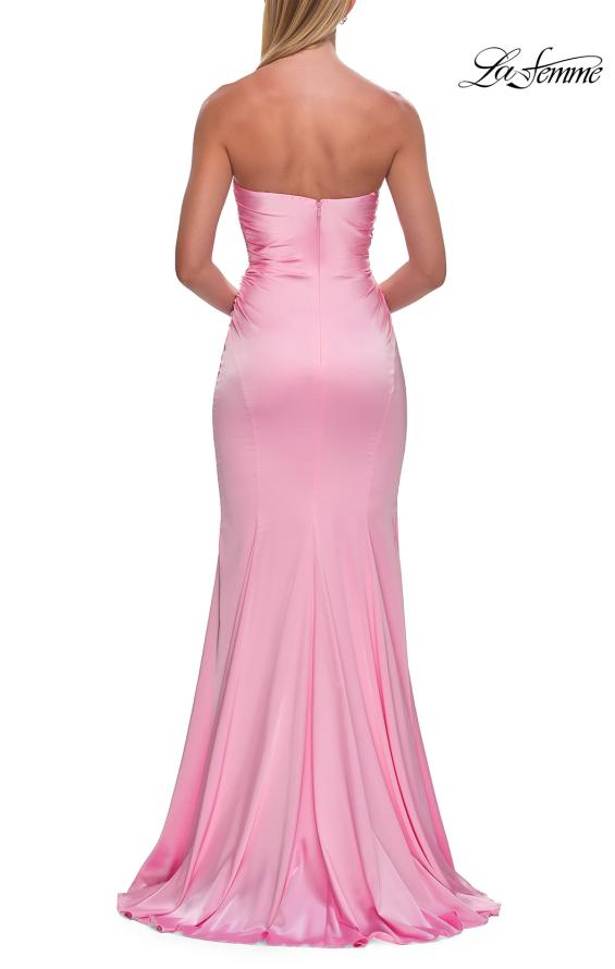 La Femme 33546 - Strapless Fitted Satin Prom Gown