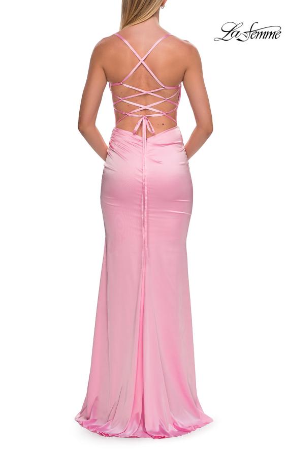 La Femme 33604 - Spaghetti Strap Long Sheath Gown
