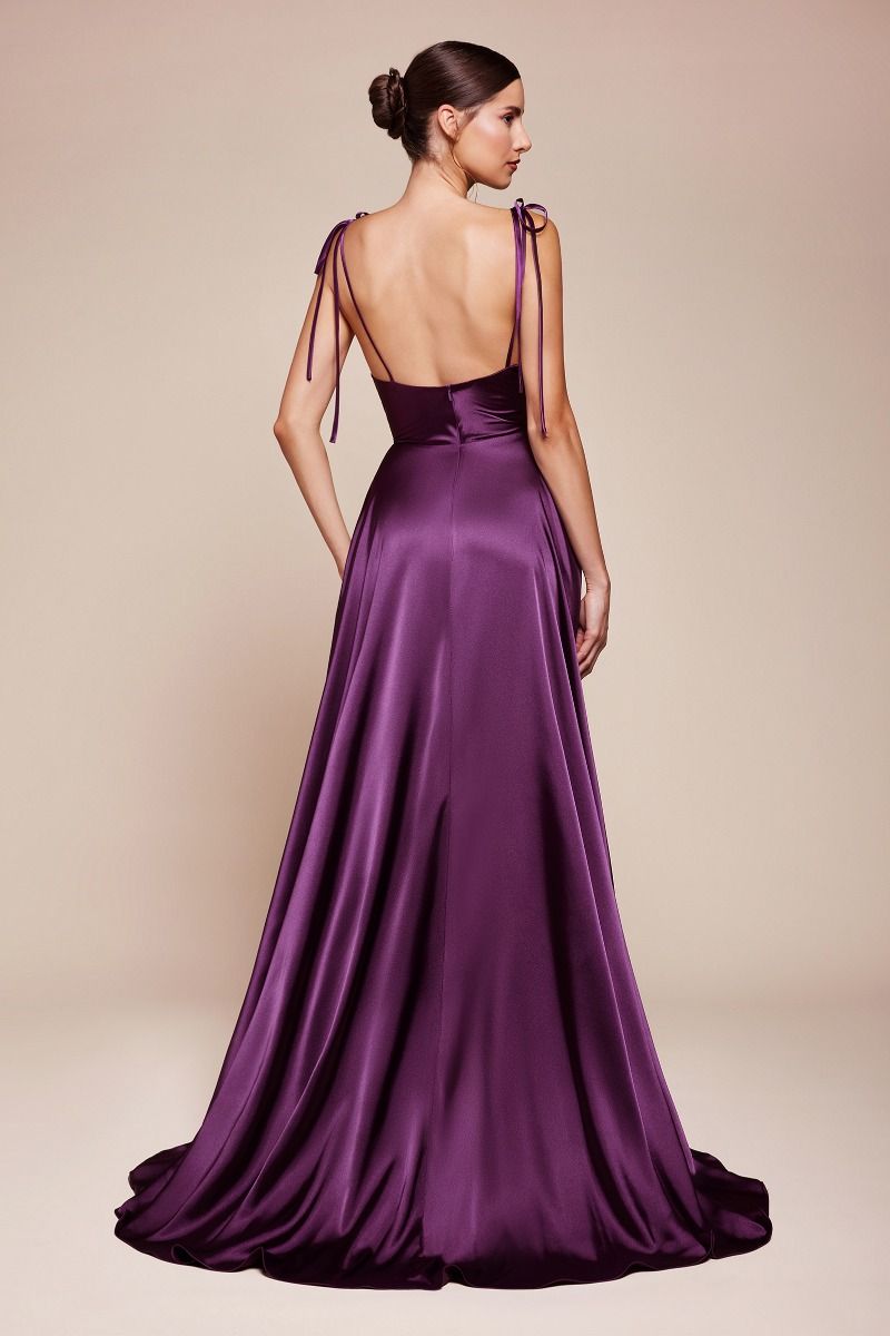 Ladivine BD104 - Cowl Neck Satin Bridesmaid Dress