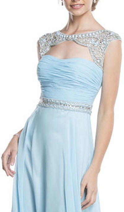 Beaded Ruched A-Line Evening Dress Dress