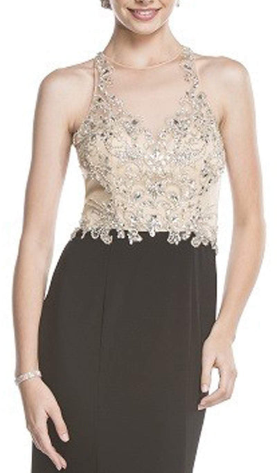 Beaded Sheer Sheath Evening Dress Evening Dresses