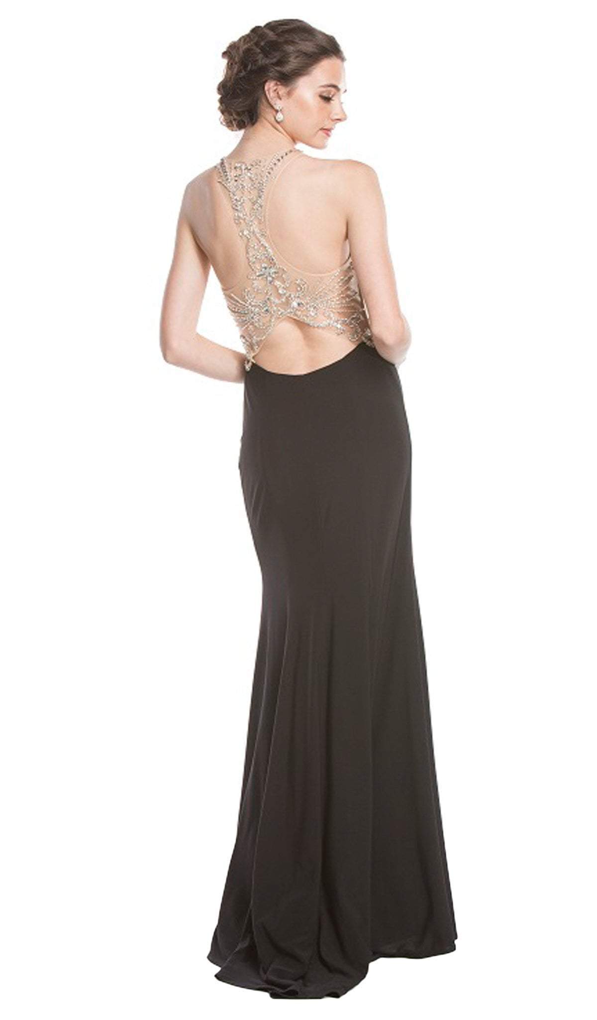Beaded Sheer Sheath Evening Dress Evening Dresses