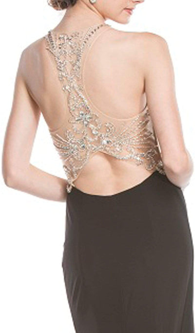 Beaded Sheer Sheath Evening Dress Evening Dresses