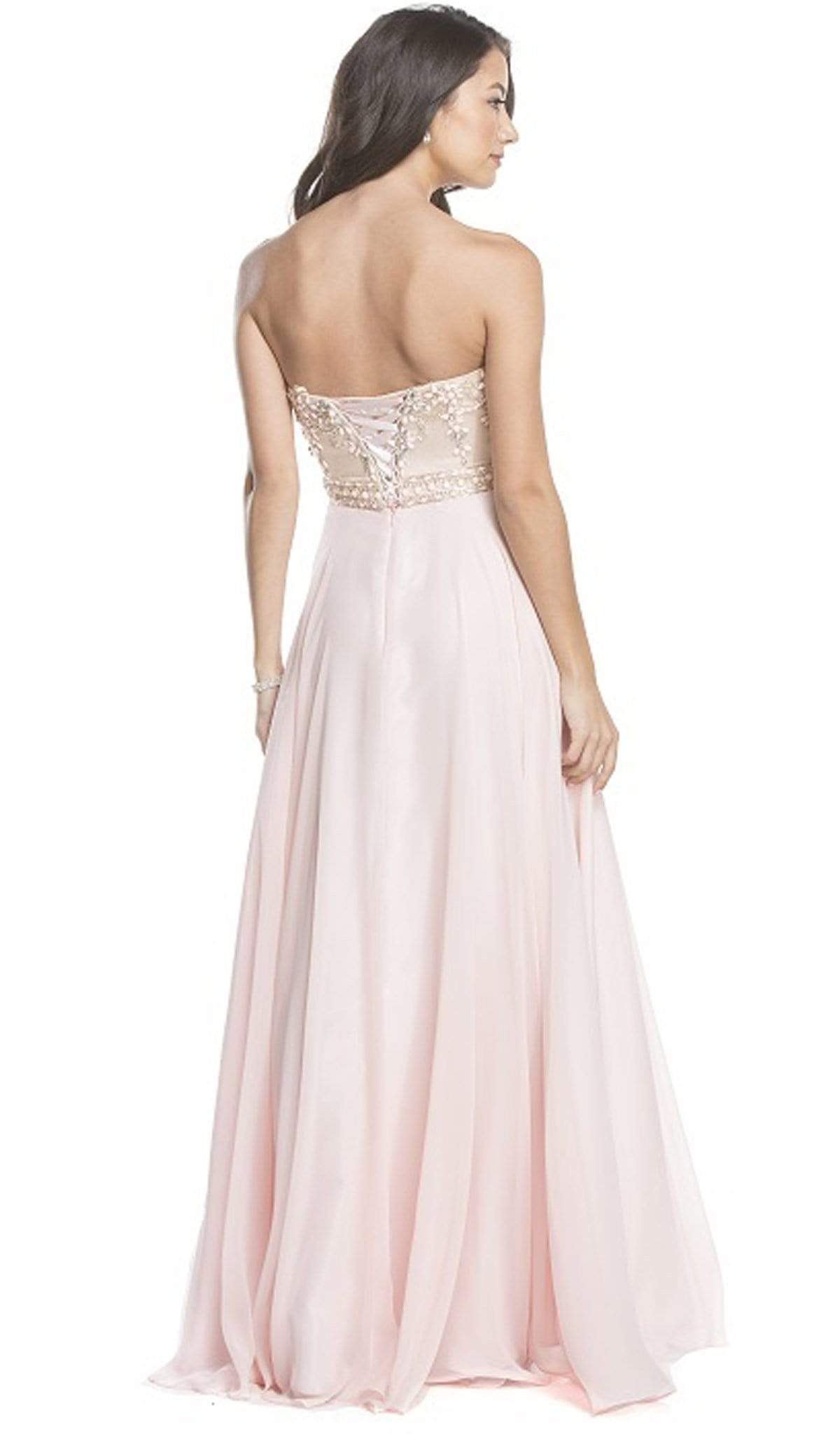 Beaded Strapless A-Line Evening Dress Evening Dressses