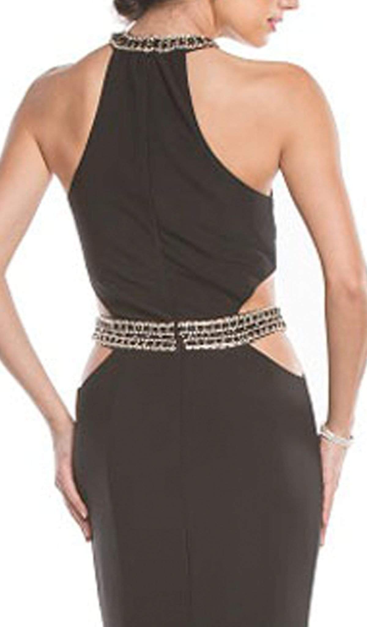 Bedazzled Halter Neck Prom Dress Dress