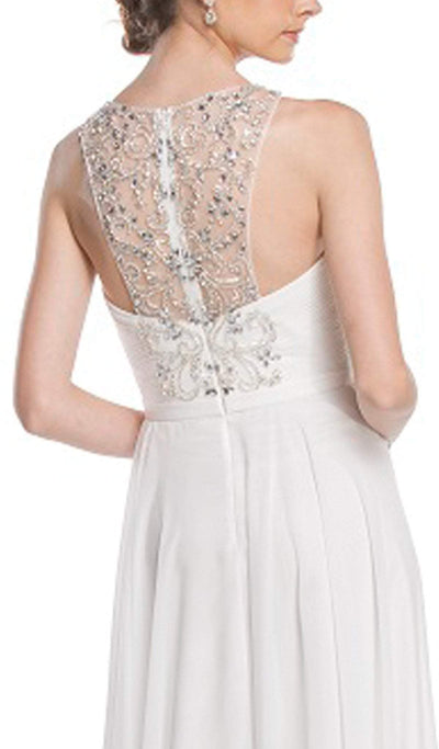Bedazzled Illusion Halter Neck Prom Dress Prom Dresses