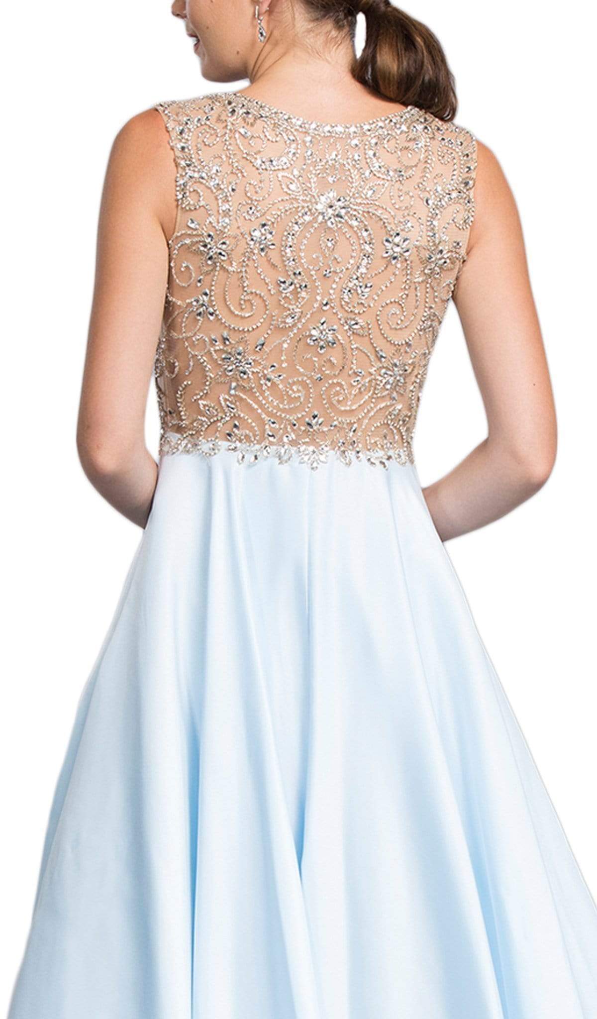 Bedazzled Illusion Jewel A-line Prom Dress Dress