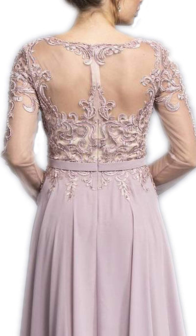 Bedazzled Scalloped Bateau A-line Evening Dress Evening Dresses