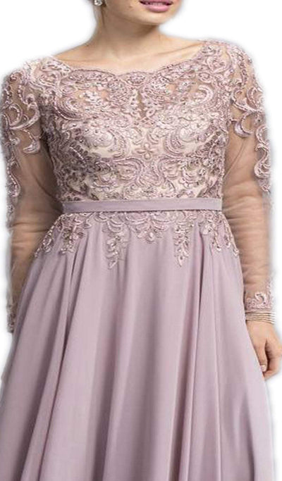 Bedazzled Scalloped Bateau A-line Evening Dress Evening Dresses