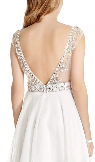 Bejeweled Ruched A-line Homecoming Dress Dress