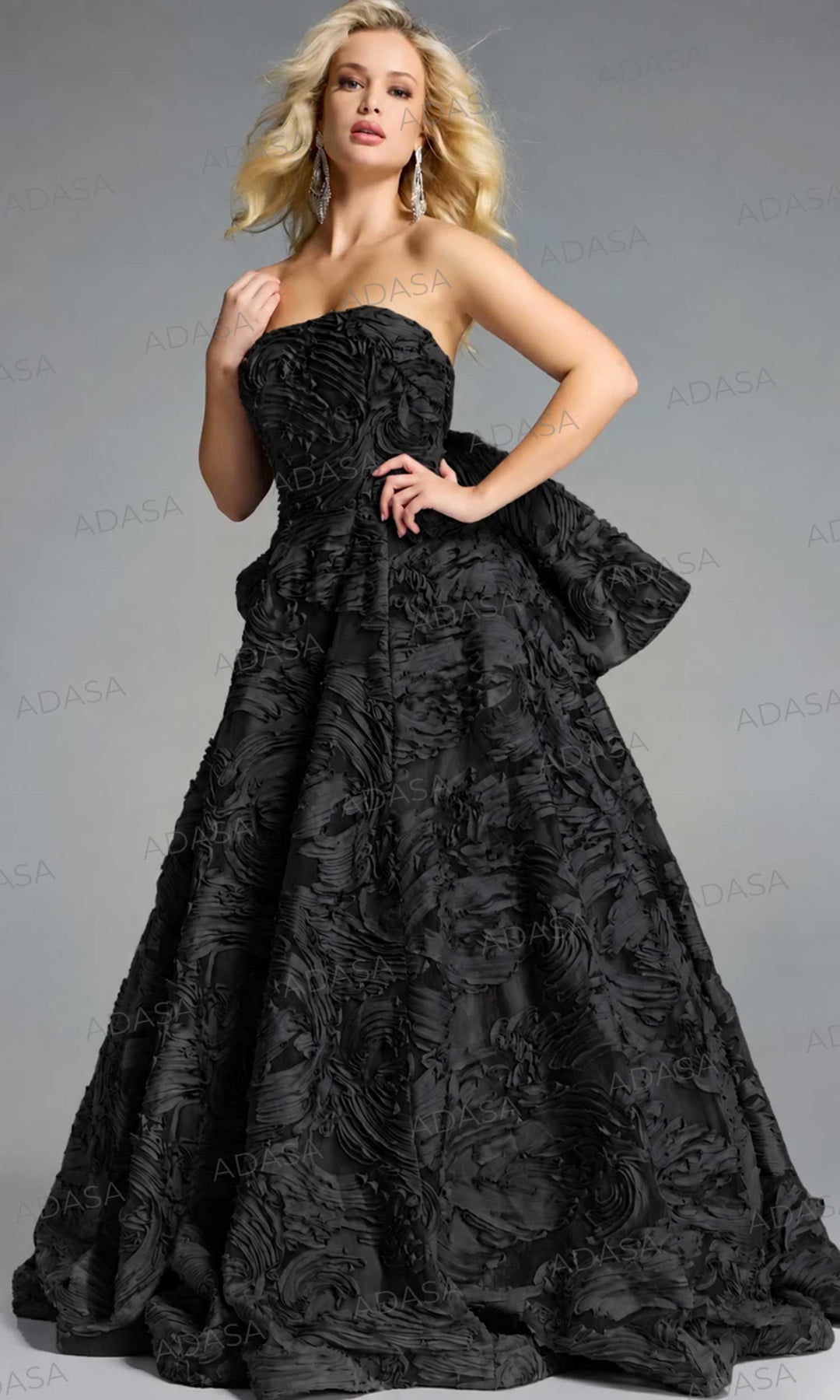 Jovani 44114 - Straight Neckline Textured Ballgown