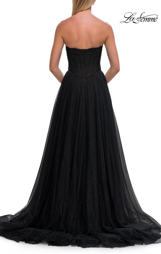 La Femme 33488 - High Slit Sweetheart Prom Dress with Beading