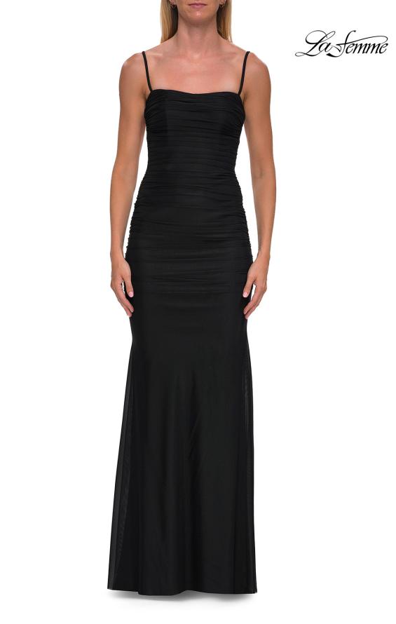 La Femme 33560 - Ruched Jersey Sleeveless Prom Gown
