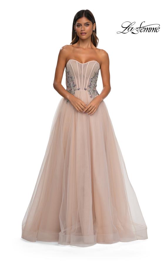 La Femme 32767 - Tulle  A-Line Prom Gown