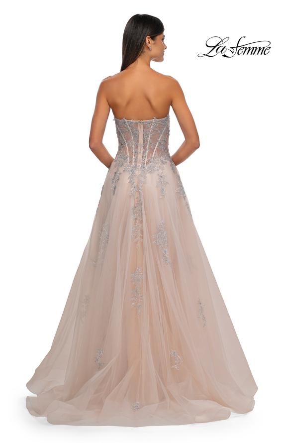 La Femme 33028 - Illusion Corset Embellished Prom Gown