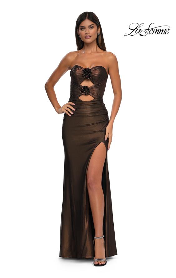 La Femme 32987 - Cutout Ruched Prom Gown