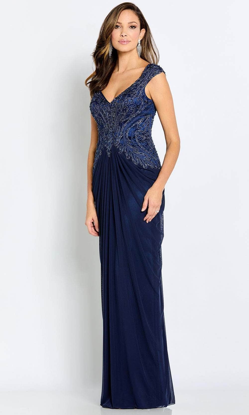 Cameron Blake CB110 - Draped Sheath Evening Gown Evening Gown