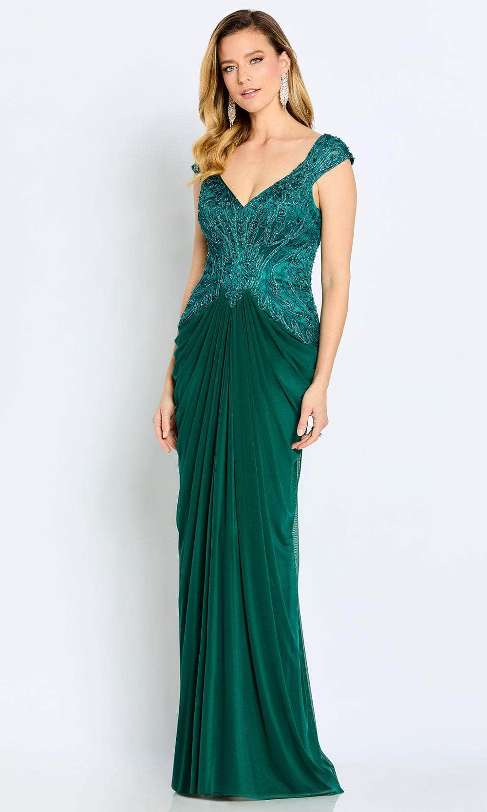 Cameron Blake CB110 - Draped Sheath Evening Gown Evening Gown