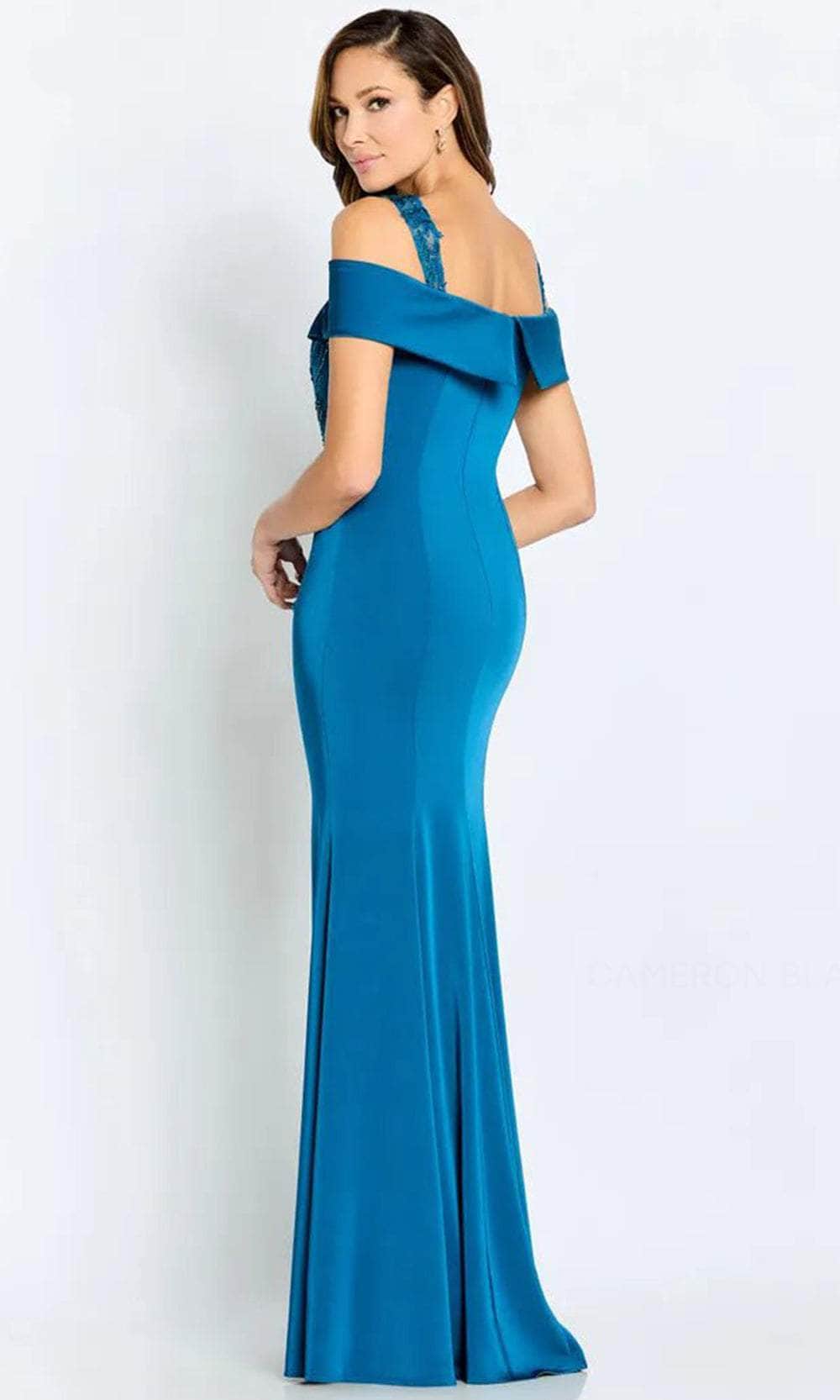 Cameron Blake CB115 - Cold Shoulder Fitted Formal Gown Prom Dresses
