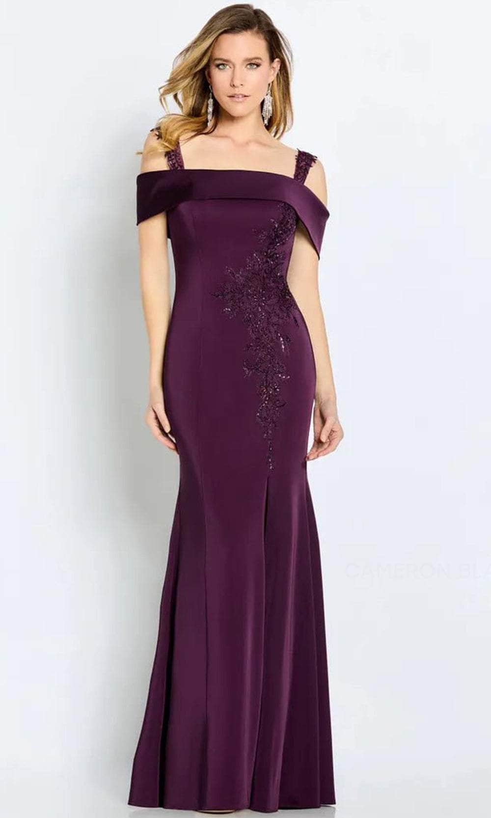 Cameron Blake CB115 - Cold Shoulder Fitted Formal Gown Prom Dresses
