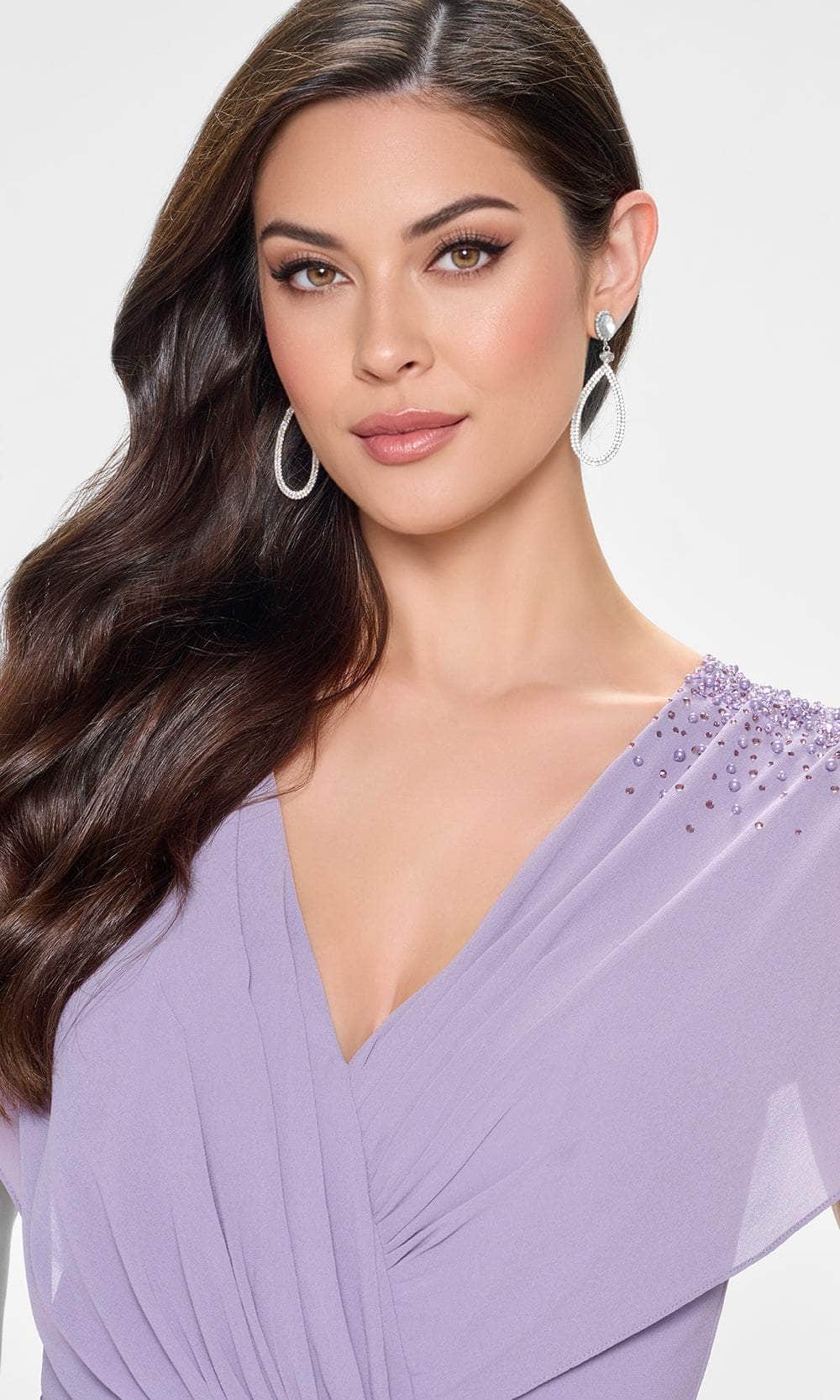 Cameron Blake CB203 - Surplice V-Neck Chiffon A-Line Gown Special Occasion Dress