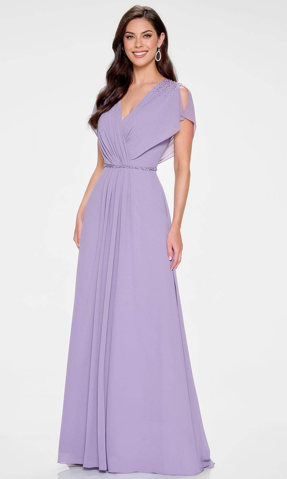 Cameron Blake CB203 - Surplice V-Neck Chiffon A-Line Gown Special Occasion Dress