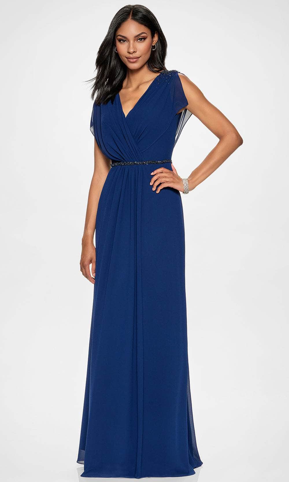Cameron Blake CB203 - Surplice V-Neck Chiffon A-Line Gown Special Occasion Dress