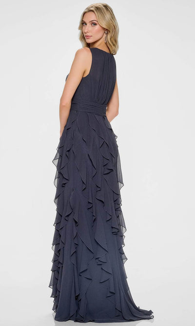 Cameron Blake CB213 - Jewel Neckline Ruffle Formal Gown Mother of the Bride Dresses