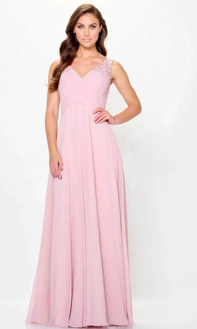 Cameron Blake CB3239 - Applique Chiffon Evening Dress Special Occasion Dresses 4 / Petal