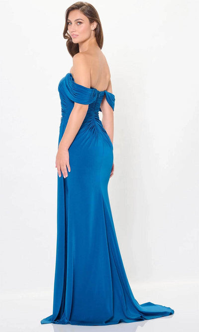 Cameron Blake CB3241 - Draped Slit Evening Gown Special Occasion Dresses