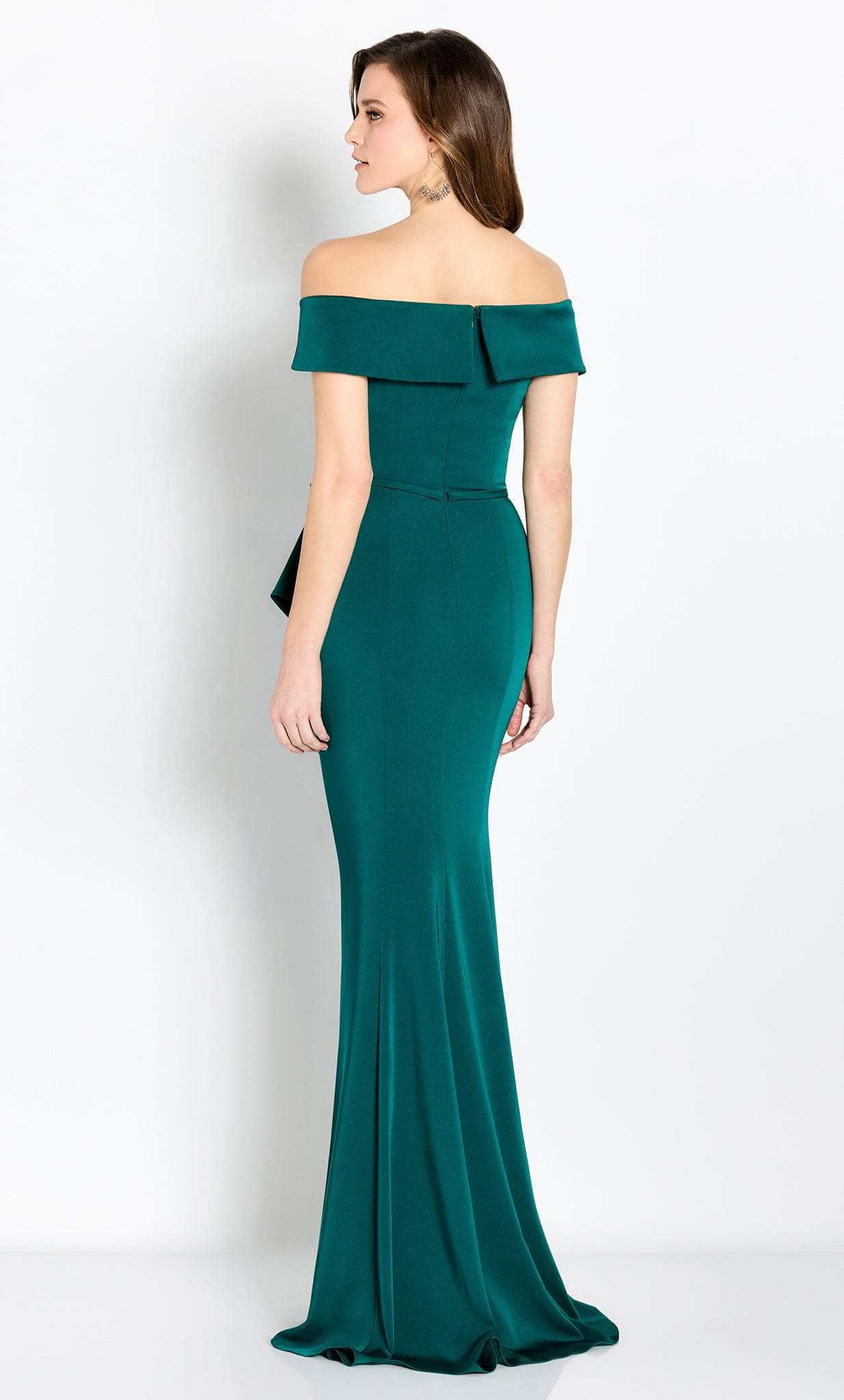 Cameron Blake CB761 - Fold-Over Detailed Off-Shoulder Evening Gown Special Occasion Dresses