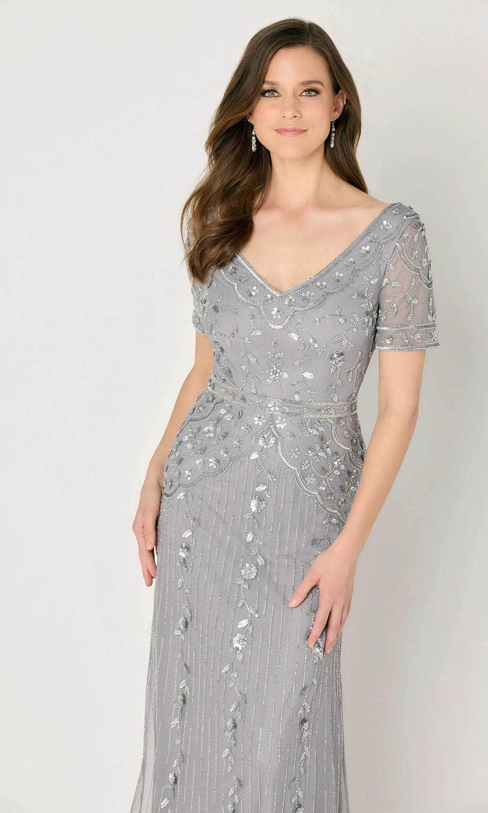 Cameron Blake CB793 - Short Sleeve Embellished Evening Dress Evening Dresses