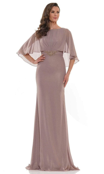 Cape Style Sheath Evening Gown MV1130 Mother of the Bride Dresses 4 / Taupe