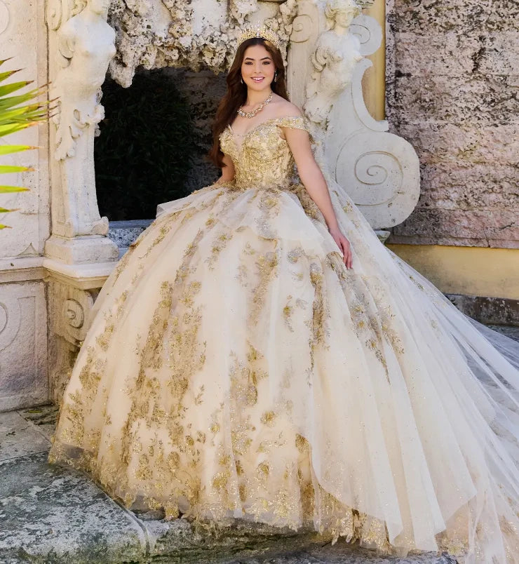 Princesa by Ariana Vara PR30119 - Appliqued Ballgown
